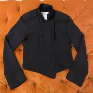 Balenciaga vintage military black crop jacket 38